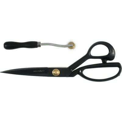 Afbeelding van Schaar: Geschenkset: Kleermakersschaar (28 cm) en overtrekwiel: Zwart