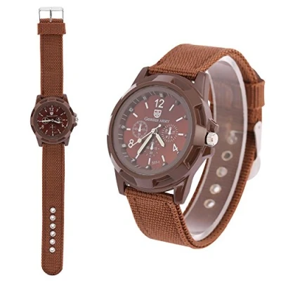 Afbeelding van Elektronisch digitaal polshorloge voor heren duurzaam dames mode nylon herenmode armband horloges, Bruin, ZSL ZP00461 A1bxM 02