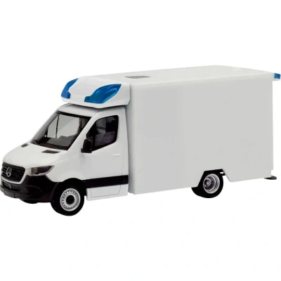 Afbeelding van Herpa 013826 H0 Hulpdienstvoertuig Mercedes Benz Sprinter 18 Fahrtec RTW (nieuwe opbouw), wit