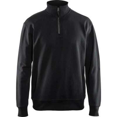 Image de BLAKLADER 33691158 sweat shirt demi zip (9900 noir) 336911589900XXL