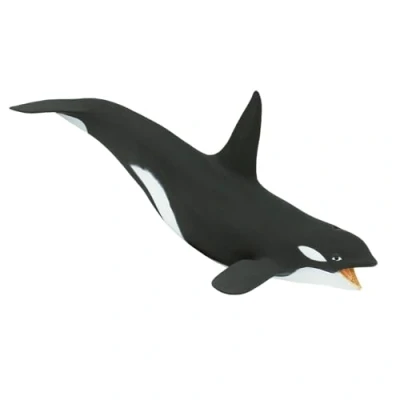 Afbeelding van Safari Speeldier Orka Junior 17 X 7 Cm Zwart/wit