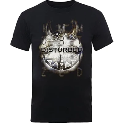 Afbeelding van Disturbed Symbol Heren T shirt 2XL Zwart