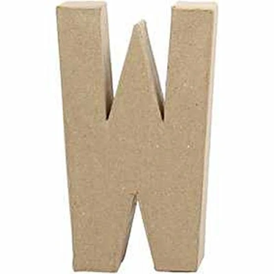 Afbeelding van Letter, groot, W, h: 20,3 cm, b: 11,4 1stuk, dikte 2,5 cm