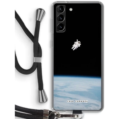 Afbeelding van Case Company® hoesje met Koord geschikt voor Samsung Galaxy S21 Plus Alone in Space Telefoonhoesje Zwart Bescherming aan alle Kanten en Over de Schermrand
