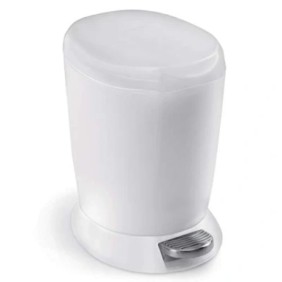 Afbeelding van Simplehuman Slim Round Prullenbak 6 l Wit