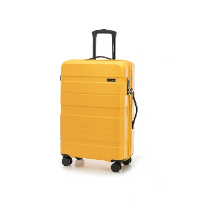 Afbeelding van WITTCHEN COMODO Line Handbagagekoffer van ABS, telescopische handgreep, TSA slot, 4 dubbele wielen, Geel., Middelgrote koffer
