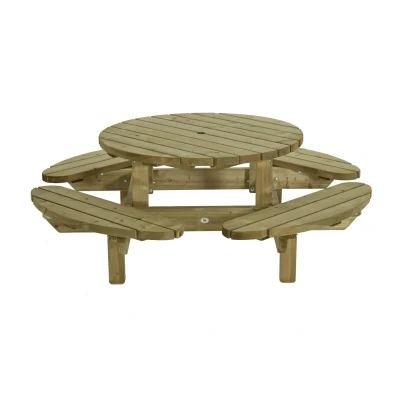 Afbeelding van picknicktafel rond