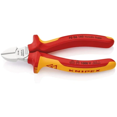 Afbeelding van Knipex 70 06 140 zijsnijtang verchr./comfort mm VDE