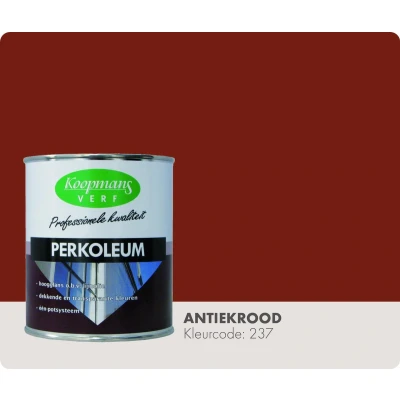 Afbeelding van Koopmans Perkoleum Hoogglans Dekkend Ready Mixed 0,75 ltr antiekrood Buitengevel &amp; Tuin
