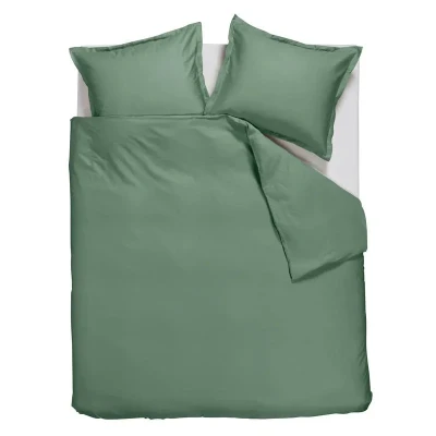 Afbeelding van Ambiante Satin Uni Dekbedovertrek Lits jumeaux 240x200/220 cm Grijsgroen