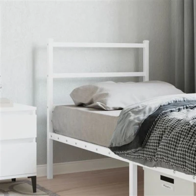 Image de vidaXL Tête de lit métal blanc 75 cm