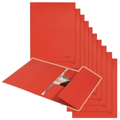 Afbeelding van Leitz Recycle klepmap, uit karton, ft A4, rood 10 stuks