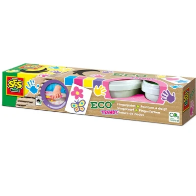 Afbeelding van Ses creative eco vingerverf trendy 4st