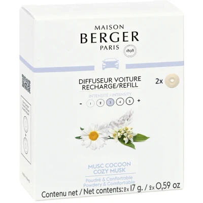Afbeelding van Maison Berger Navulling voor Autoparfum Musc Cocoon 2 stuks