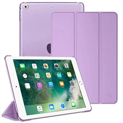 Afbeelding van Fintie Hoes voor iPad 9.7 inch 2018 2017 / Air 2 (2014) (2013) Ultradunne Beschermhoes met Transparante Achterkant Automatische Slaap waakfunctie, (Lavendel)