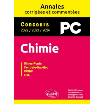 Afbeelding van CHIMIE PC ANNALES CORRIGEES ET COMMENTEES 2022 2023 2024