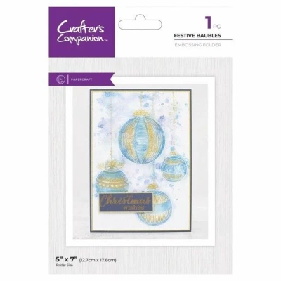Afbeelding van CC 2D Embossingfolder 5x7 Festive Baubles