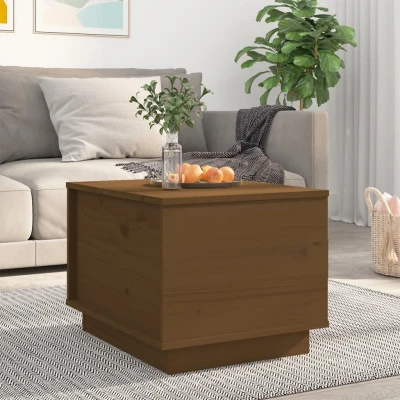 Afbeelding van Salontafel 40x50x35 cm massief grenenhout honingbruin
