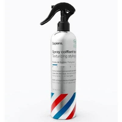 Afbeelding van Sapiens Barbershop Sea Salt spray voor biologisch haar stylingwater verrijkt met keratine zeezout haar, gemaakt in Frankrijk stylingspray heren, frisse zeegeur