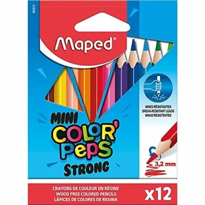 Afbeelding van Maped kleurpotlood Color&#039;Peps Mini Strong, 12 potloden in een kartonnen etui