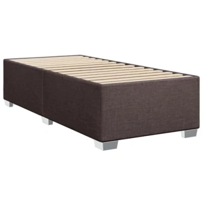 Afbeelding van vidaXL Bedframe stof donkerbruin 100x200 cm