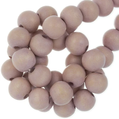 Afbeelding van Houten Kralen Vintage Look (10 mm) Pale Rosy Brown (80 stuks)