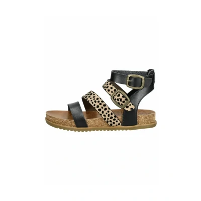 Afbeelding van Blowfish Malibu Sandalen met plateauzool, Dames, Maat: 36, Tan black Kunststof