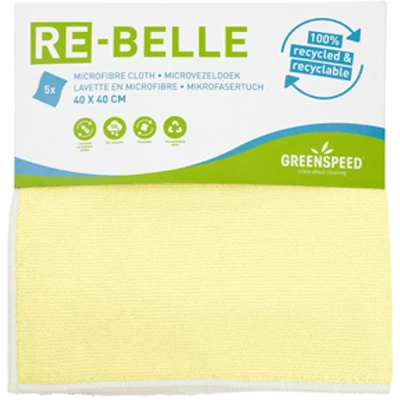 Afbeelding van Microvezeldoek Greenspeed Re belle 40x40cm geel