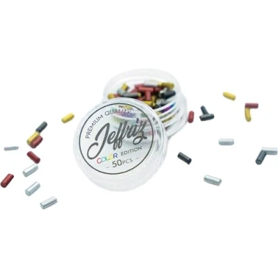 Afbeelding van JEFFRIZ Aansteker steen Set van 50 Color Edition Hoge kwaliteit vuursteen compatibel met Clipper en Zippo