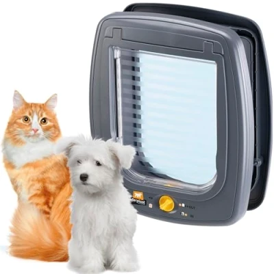 Afbeelding van FERPLAST Swing 9 grey honden en kattenluik 26,2 x 10,2 31,2cm