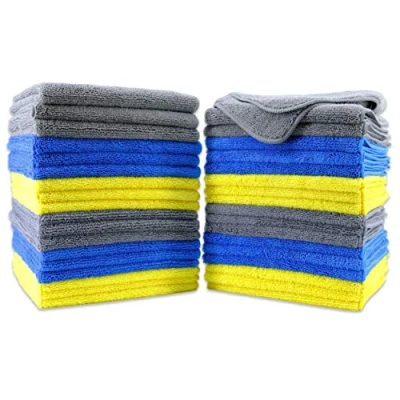 Afbeelding van Polyte 36 microvezel reinigingsdoekjes blauw/grijs/geel 41 x cm