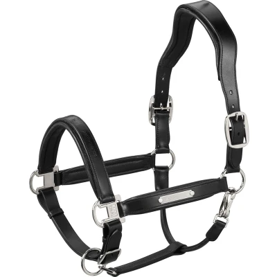 Afbeelding van Eskadron Halster Stallion Leder Zwart Cob