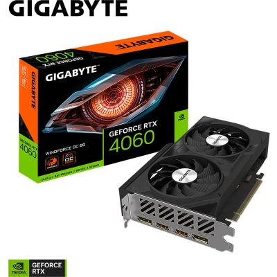 Afbeelding van Gigabyte Nvidia GeForce RTX 4060 Videokaart Windforce Overclocked 8 GB GDDR6 RAM PCIe x16 DisplayPort, HDMI