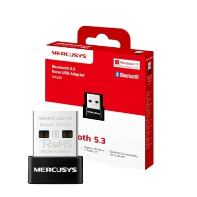Afbeelding van Mercusys MA530 Nano USB adapter, Bluetooth 5.3, dongle voor het verbinden met controller, hoofdtelefoon, toetsenbord, muis, mobiele luidspreker, plug &amp; play, compatibel Windows