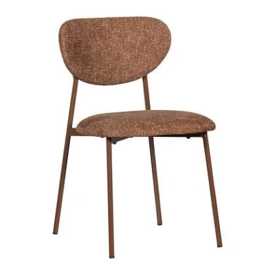 Afbeelding van WOOOD Valor Eetkamerstoel Polyester Bruin 77x46x56