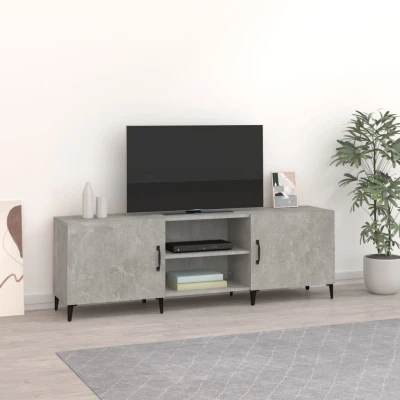 Afbeelding van Tv meubel 150x30x50 cm bewerkt hout betongrijs