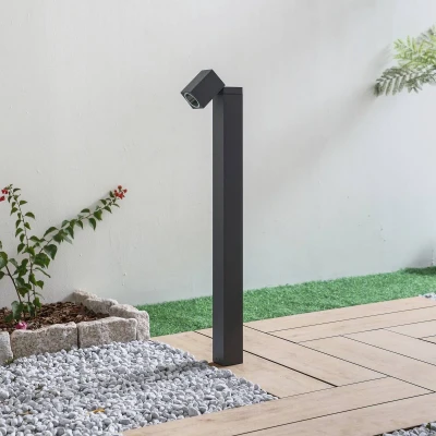Afbeelding van Lindby Tuinpad verlichting 1licht Aluminium H: 80 cm GU10 donkergrijs