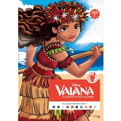 Afbeelding van Coloriages Mysteres Disney Vaiana Hachette Kleuren op nummer Kleurboek voor volwassenen