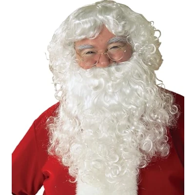 Afbeelding van Rubies Officiële pruik en kerstman baard, voor volwassenen, Eén maat