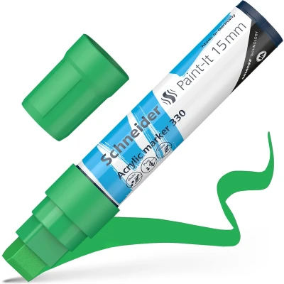 Afbeelding van Schneider acrylmarker Paint it 330 15mm groen S 120304