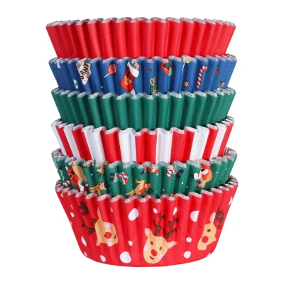 Afbeelding van PME Cupcake Cups Kerst Assortiment 100st.