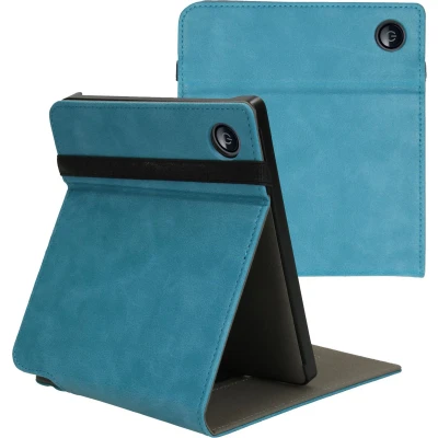 Afbeelding van Hoesje geschikt voor Kobo Libra 2 E reader iMoshion Stand Flipcase Ook Tolino Vision 6 Lichtblauw