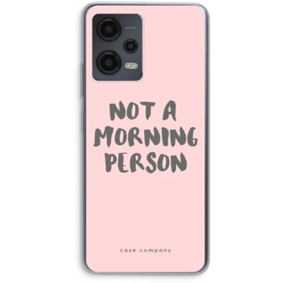 Afbeelding van Case Company® hoesje geschikt voor Xiaomi Redmi Note 12 Morning person Soft Cover Telefoonhoesje Bescherming aan alle Kanten en Schermrand