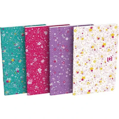 Afbeelding van Oxford Floral softcover notitieblok, ft 9 x 14 cm, 30 vel, gelijnd, 4 geassorteerde designs 10 stuks