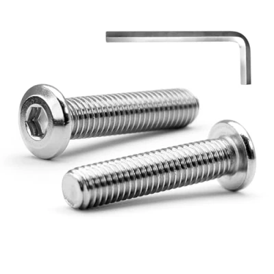Afbeelding van MINHER M8 x 35 mm 20 stuks platte zeskantige verzonken schroeven bouten meubelbouten roestvrij staal A2 V2A volledige schroefdraad (met knopsleutels)