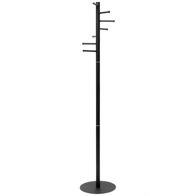 Afbeelding van MAUL kapstok Caurus metaal, hoogte 177 cm, 7 ophangrails, zwart RAL9004