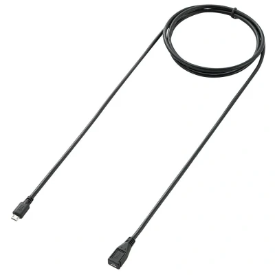Afbeelding van Renkforce USB kabel 2.0 micro B stekker, bus 1.80 m Zwart Vergulde steekcontacten RF 5046550