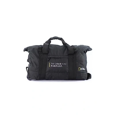 Afbeelding van National Geographic Opvouwbare Reistas met wielen / Weekendtas Vegan 48 Liter (S) Pathway N10442 Zwart