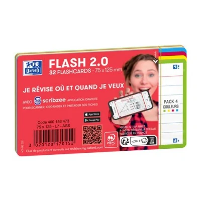 Image de Bloc de 32 Fiches Bristol Oxford Flash 2.0 75 x 125 cm L7 Modèle aléatoire