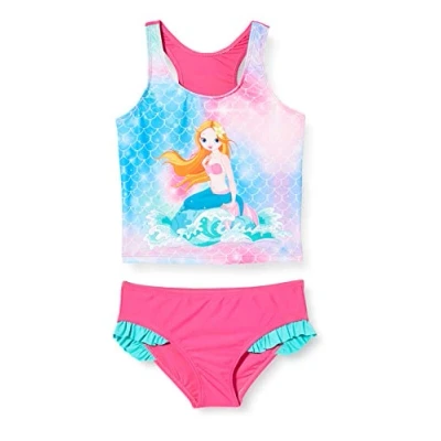 Afbeelding van Playshoes Tankini Zeemeermin Uv werend Meisjes Roze Mt 86/92